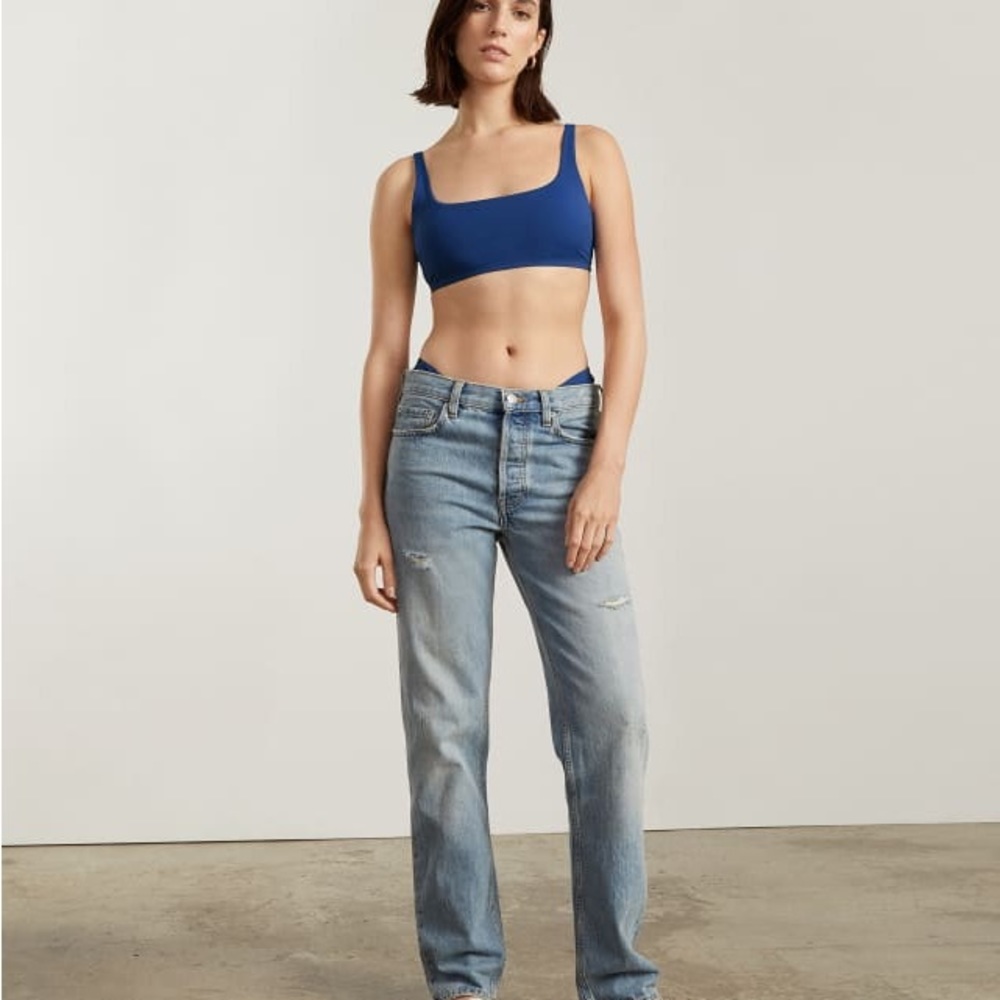 (BN32) Everlane Blue The Square-Neck Bikini Top ONLY, Size Large, NWT - Picture 5 of 8